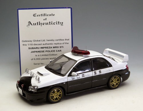 Autoart subaru police car - 1:18,